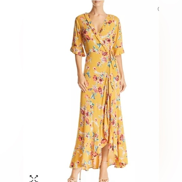Band of Gypsies Dresses & Skirts - Band Of Gypsies Hudson Floral-Print Maxi Wrap Dress XS